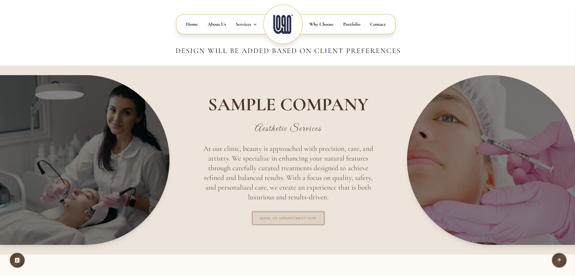 Screenshot of Aesthetic Clinic Website Template